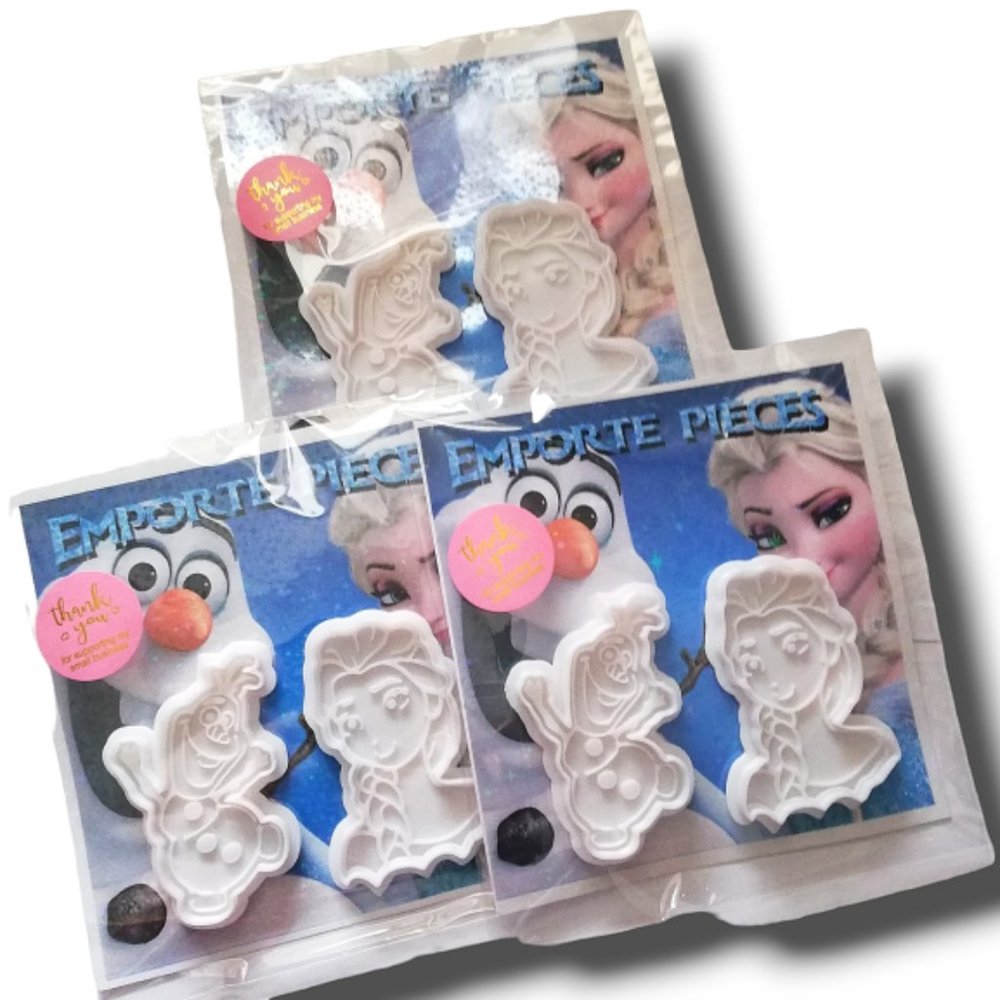 One pair frozen, elsa ,  cookie cutter, polymer clay